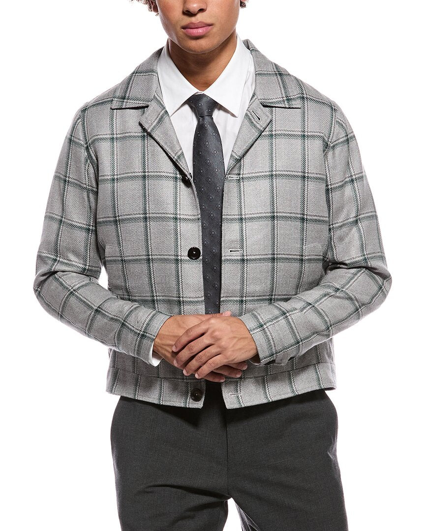 Isaia Isaia Portofino Wool, Silk & Linen-Blend Jacket