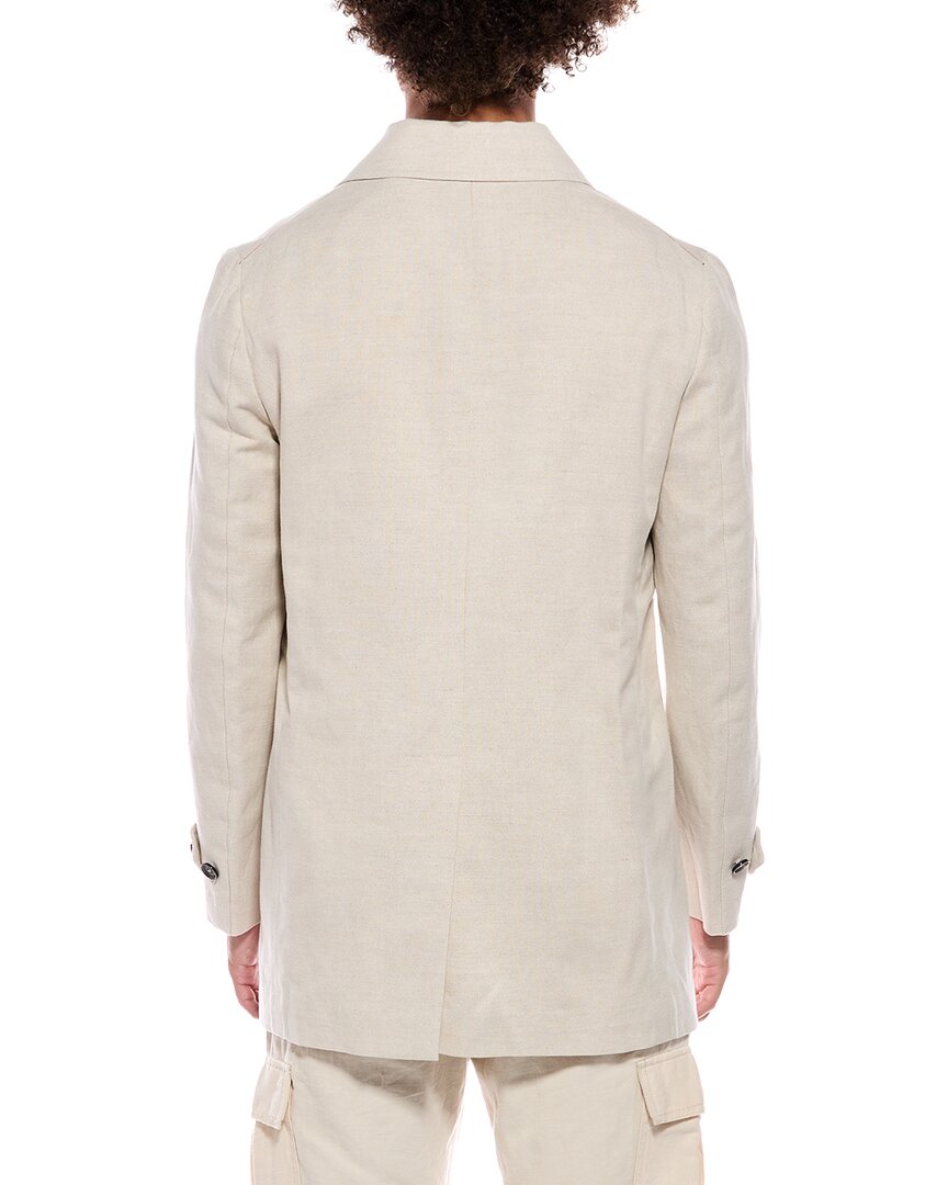 Isaia Isaia Linen-Blend Walking Coat
