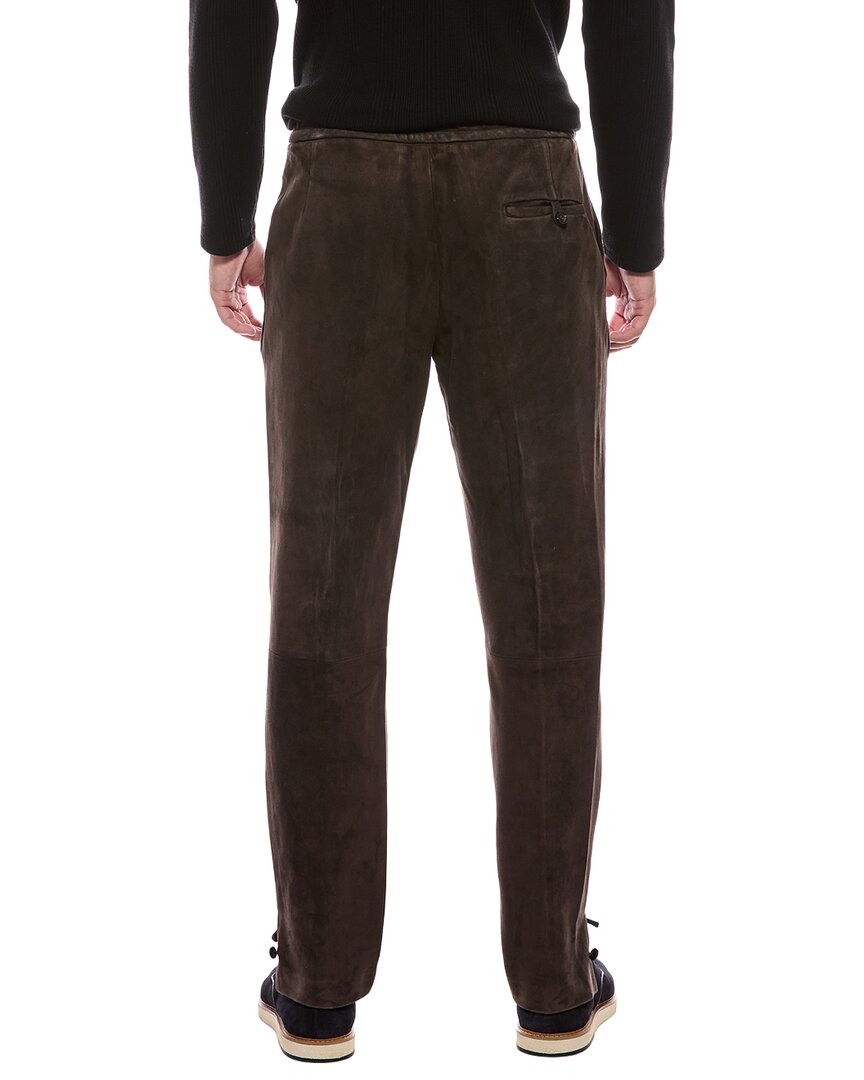 Isaia Isaia Suede Drawstring Pant