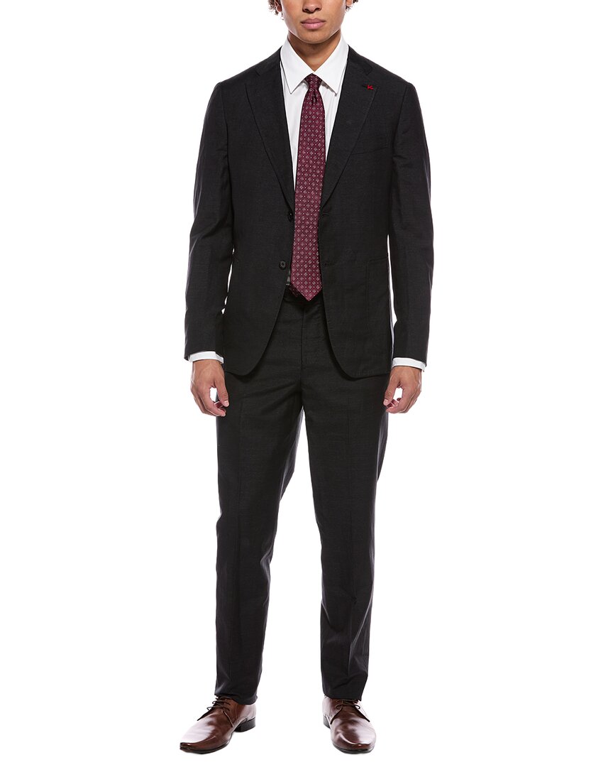 Isaia Isaia Capri Wool & Linen-Blend Suit With Flat Front Pant