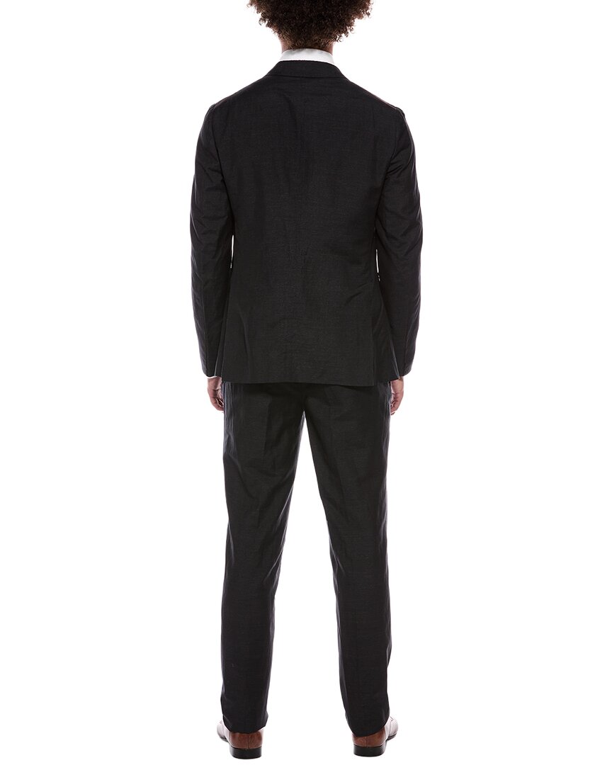 Isaia Isaia Capri Wool & Linen-Blend Suit With Flat Front Pant