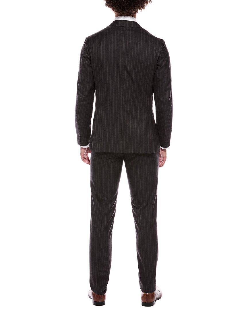 Isaia Isaia Marechiaro Wool Suit With Flat Front Pant