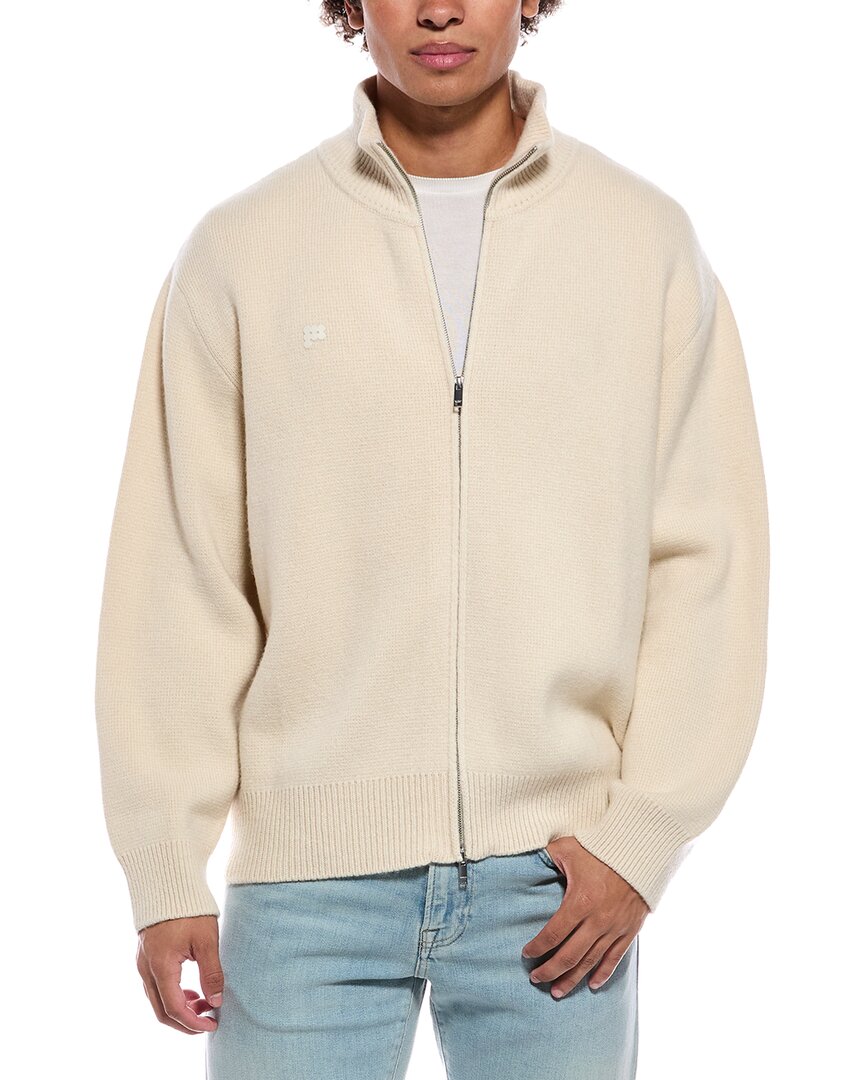 Pangaia Pangaia Full Zip Cashmere & Wool-Blend Mock Neck Sweater