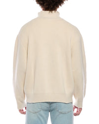 Pangaia Pangaia Full Zip Cashmere & Wool-Blend Mock Neck Sweater