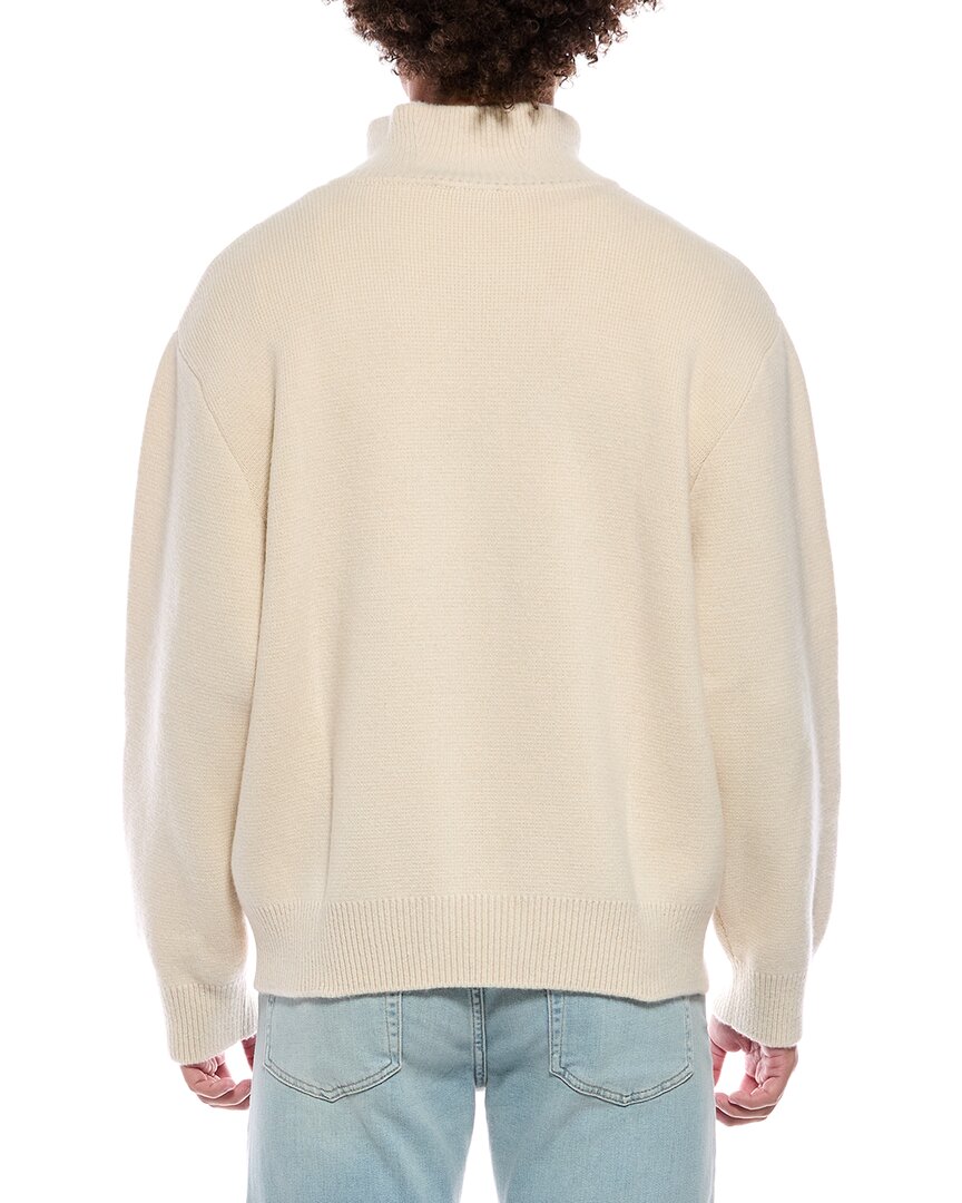 Pangaia Pangaia Full Zip Cashmere & Wool-Blend Mock Neck Sweater