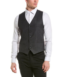 Paisley & Gray Eaton Slim 5-Button Vest Grey Multi Regular M