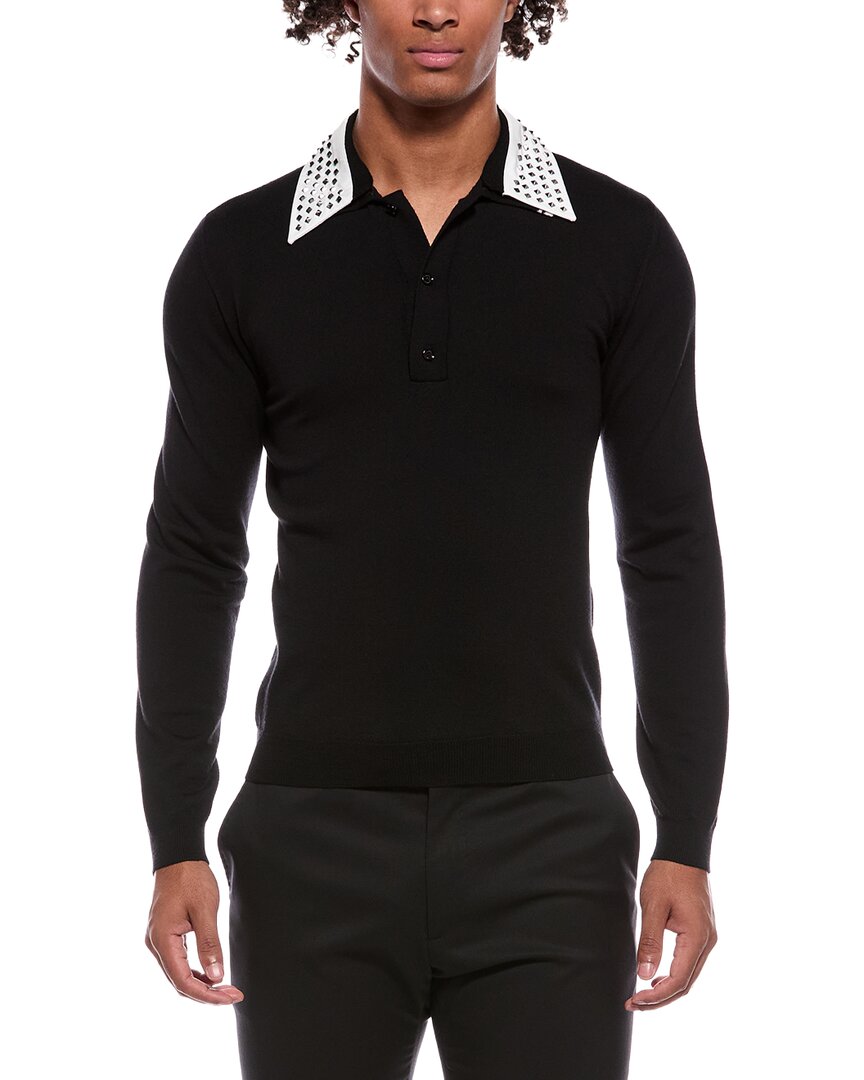 Valentino Valentino Slim Fit Wool Polo Shirt