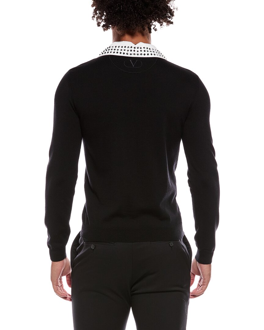 Valentino Valentino Slim Fit Wool Polo Shirt