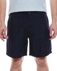 Tahari Woven Flat Front Linen-Blend Short