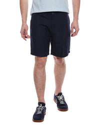 Tahari Woven Flat Front Linen-Blend Short