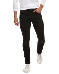AMIRI Amiri Leather-Trim Skinny Jean