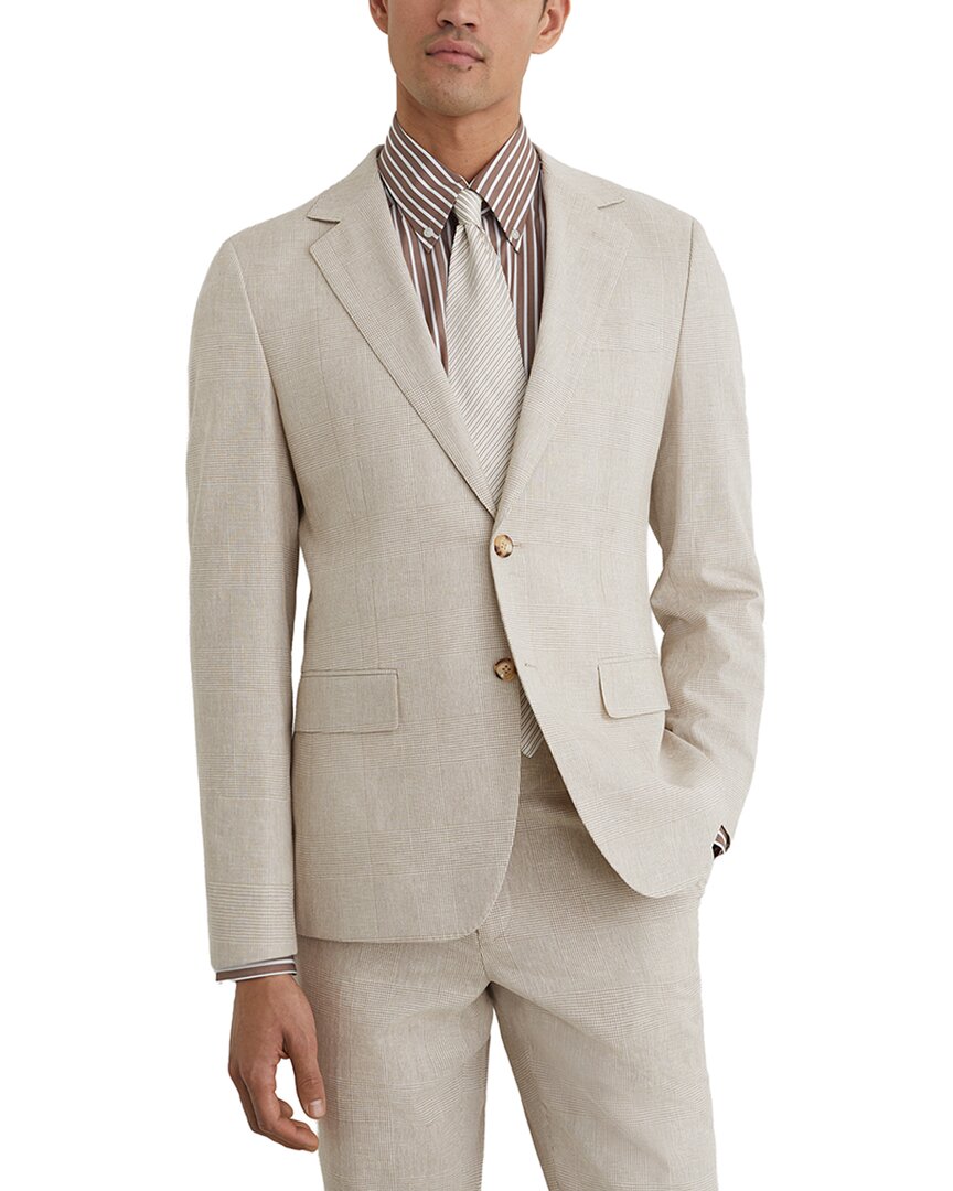 Reiss Reiss Cheltenham Check Blaze Linen-Blend Formal Jacket
