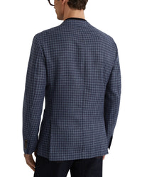 Reiss Reiss Romana Notch Dogtooth Linen & Wool-Blend Formal Jacket