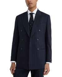 Reiss Reiss Bank Pinstripe Peak Wool Formal Jacket