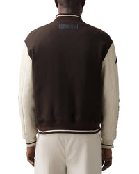 Reiss Reiss Circuit Leather Sleeve Wool-Blend Leather Jacket