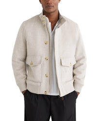 Reiss Reiss Hadley Short Wool-Blend Bomber Jacket