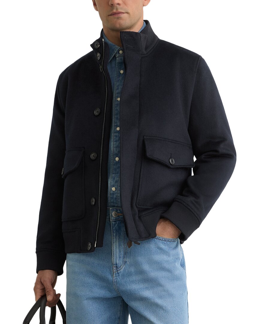 Reiss Reiss Hadley Short Wool-Blend Bomber Jacket