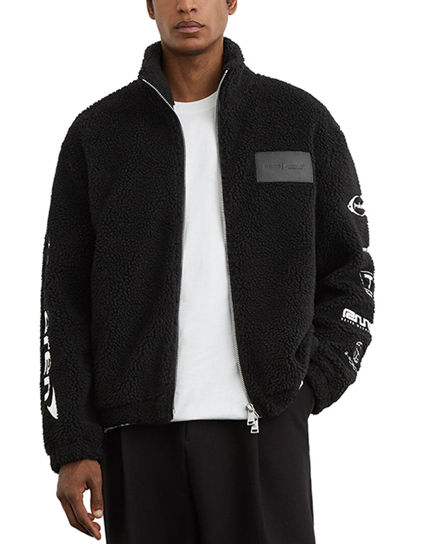Reiss Reiss Nylon Logo Embroidered Casual Jacket