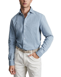 Reiss Reiss Draper Washed Chambray Casual Shirt