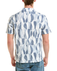 Reiss Reiss Hiro Cuban Collar Print Casual Shirt