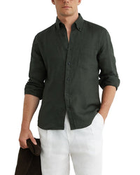 Reiss Reiss Queens Button Down Linen Casual Shirt