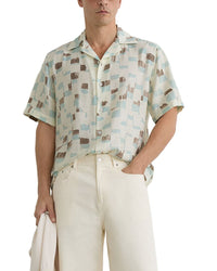 Reiss Reiss Vespucci Cuban Brushstroke Casual Shirt