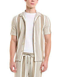 Reiss Reiss Fernando Striped Rib Cardigan