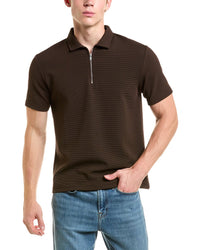 Reiss Reiss Caden Textured Zip Polo Shirt