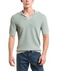 Reiss Reiss Racer Open Collar Text Sweater