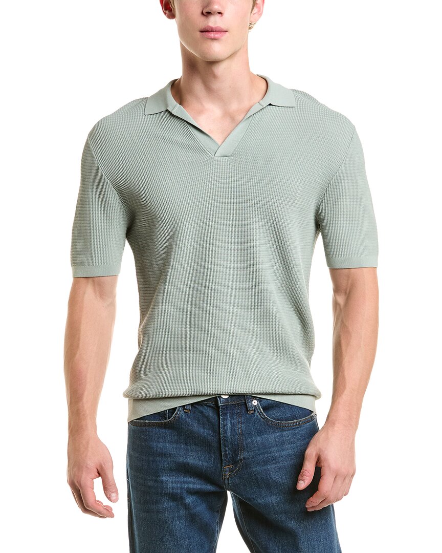 Reiss Reiss Racer Open Collar Text Sweater
