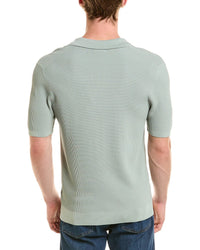 Reiss Reiss Racer Open Collar Text Sweater