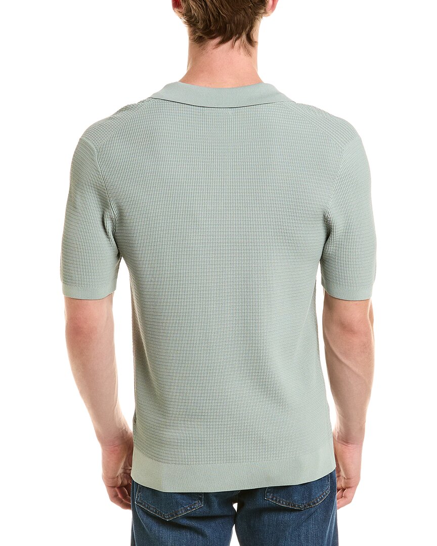 Reiss Reiss Racer Open Collar Text Sweater