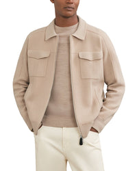 Reiss Reiss Calder Zip Through Twi Wool Sweater
