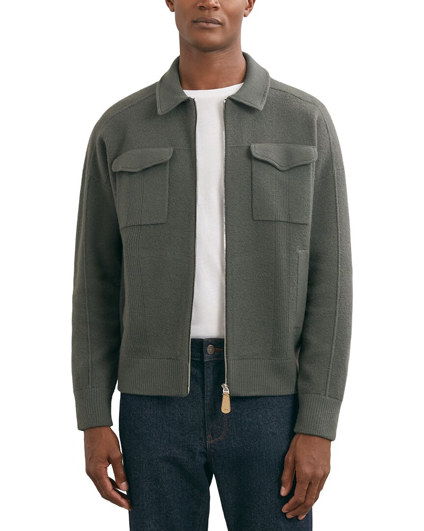 Reiss Reiss Calder Zip Through Twi Wool Sweater