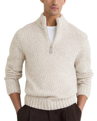Reiss Reiss Seb Half Zip Two Tone Wool-Blend Sweater