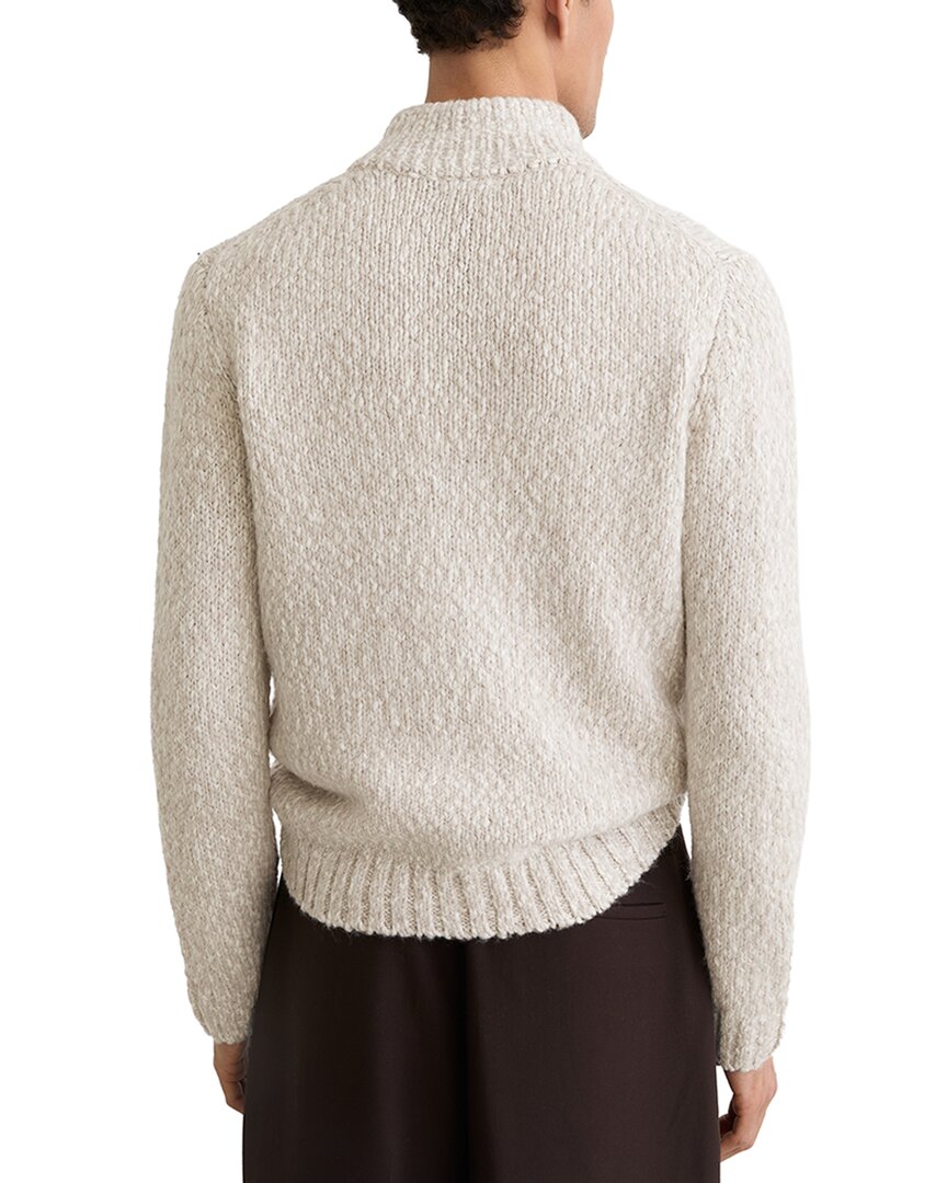 Reiss Reiss Seb Half Zip Two Tone Wool-Blend Sweater