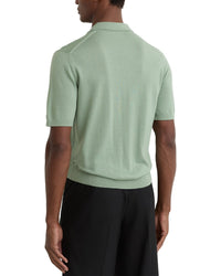Reiss Reiss Duchie Open Collar Merino Wool Polo Sweater