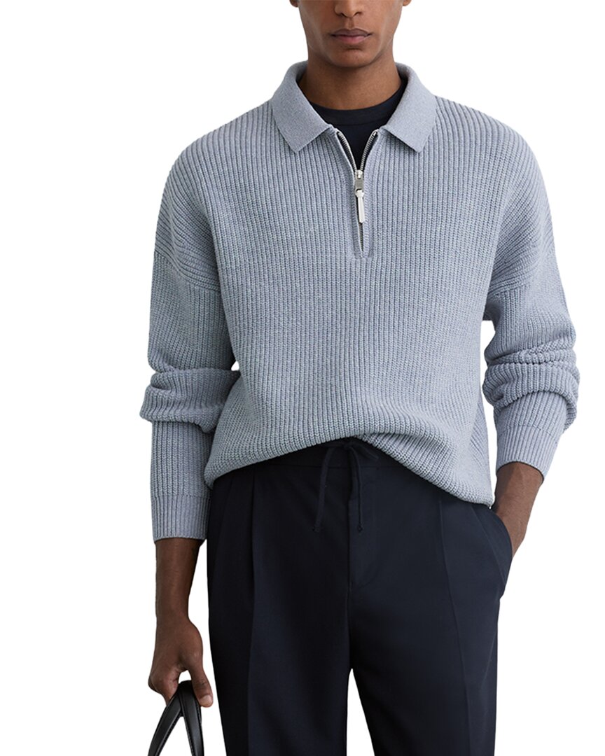 Reiss Reiss Prop Half Zip Ribbed P Sweater