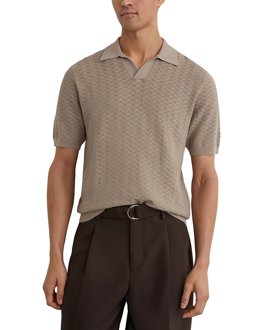Reiss Reiss Sol Open Collar Texture Sweater