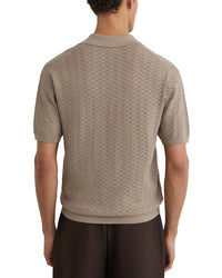 Reiss Reiss Sol Open Collar Texture Sweater