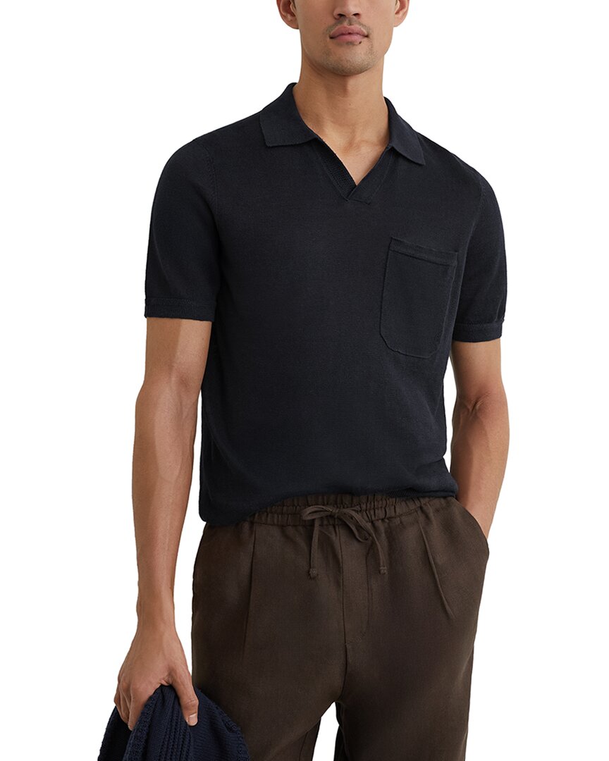 Reiss Reiss Fairmont Open Collar Linen Sweater