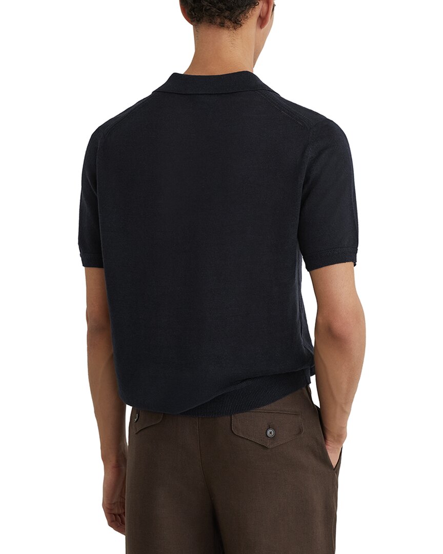 Reiss Reiss Fairmont Open Collar Linen Sweater