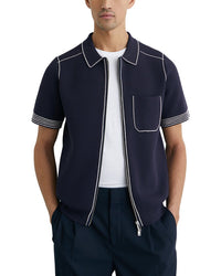 Reiss Reiss Blake Zip Through Pipe Sweater