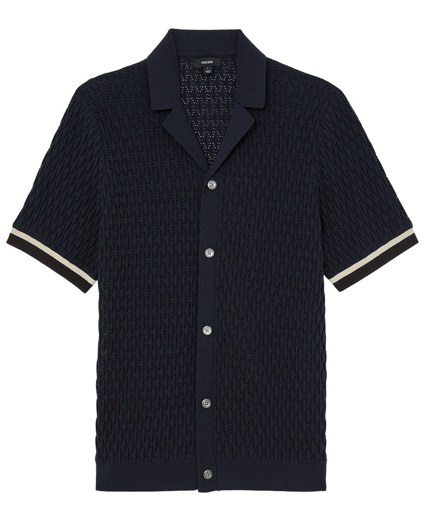 Reiss Reiss Bilsby Knitted Tape Shirt