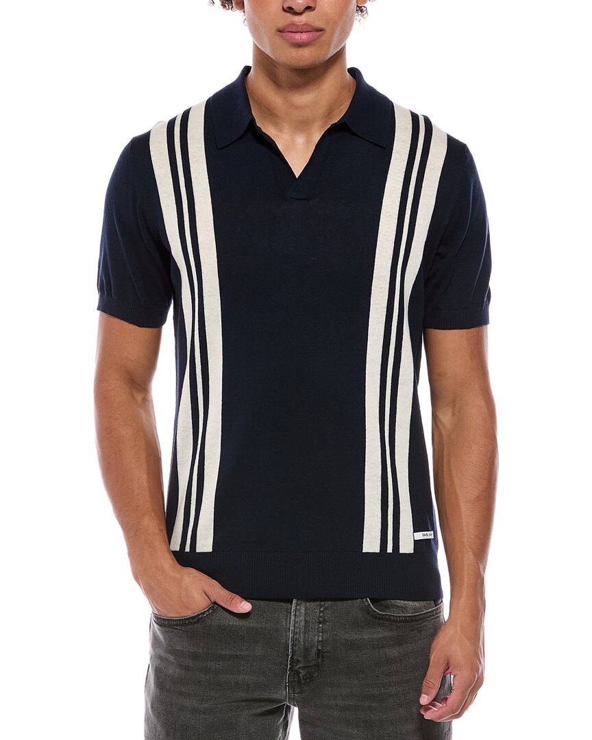GAS Gas Linen-Blend Polo Sweater