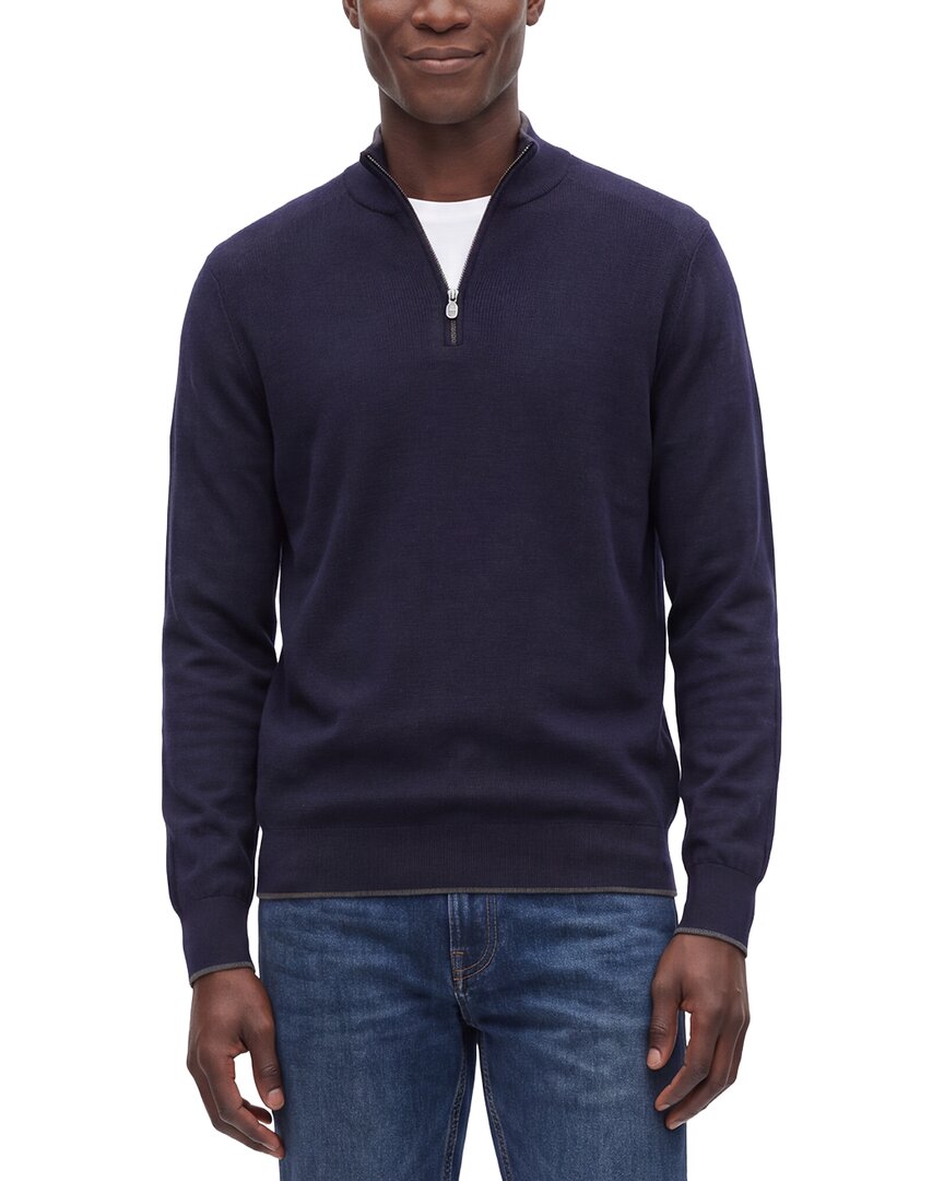 Raffi English Rib Wool-Blend 1/4-Zip Sweater