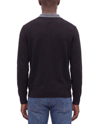 Raffi Jacquard Zip Wool-Blend Polo Shirt