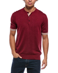 Isaia Isaia Silk & Linen-Blend Henley Sweater