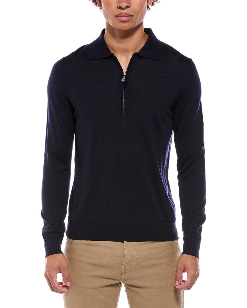 Isaia Isaia Wool, Silk & Cashmere-Blend 1/4-Zip Sweater