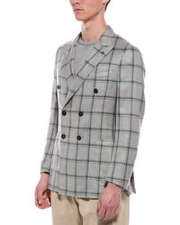 Isaia Isaia Domenico Double-Breasted Wool, Silk & Linen-Blend Sport Jacket